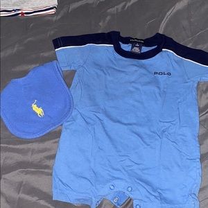 Polo romper and bib